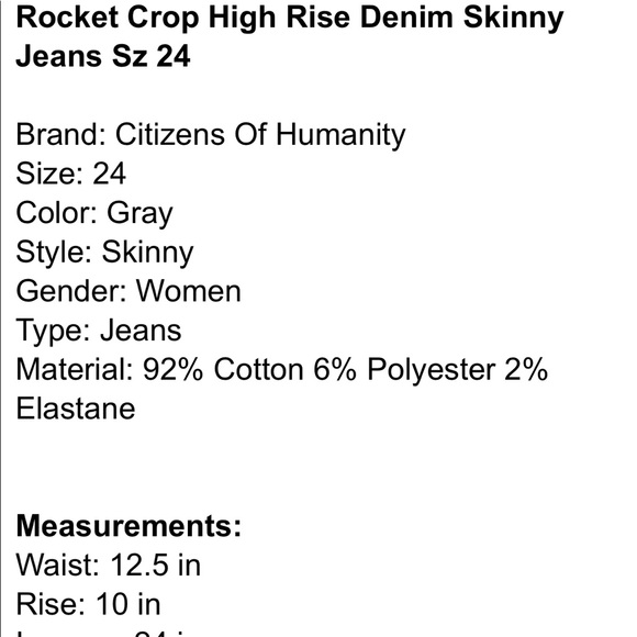 Citizens of Humanity Rocket Crop High Waist Skinny - Picture 4 of 16
